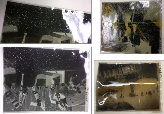 Example of cellulose acetate photographic film and negatives